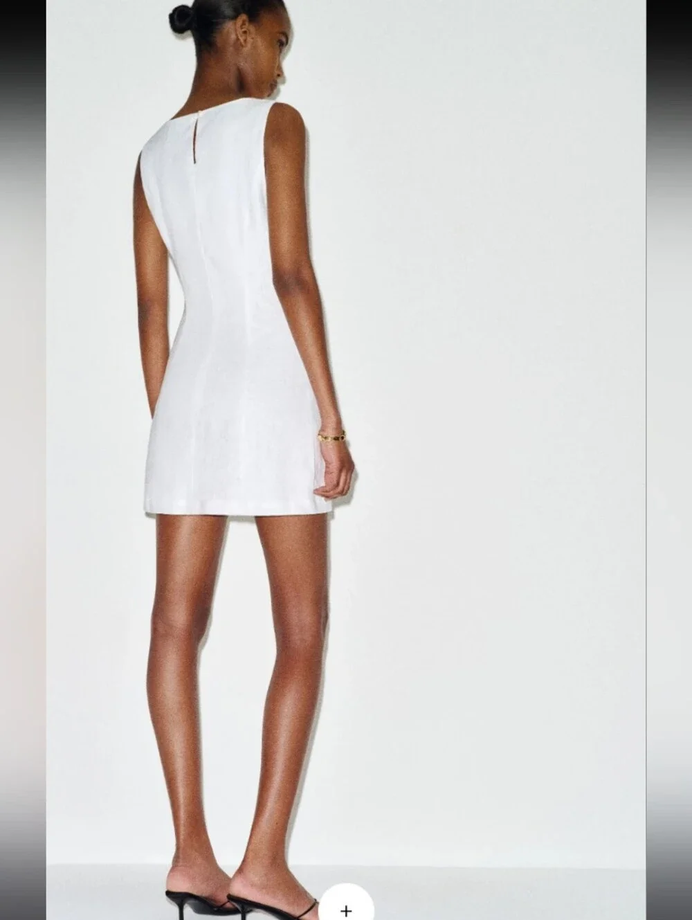 Reformation  Citron White Sleeveless Mini linen  Dress